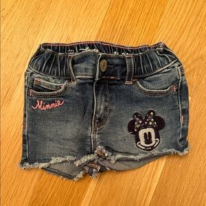 GAP Denim Minnie Mouse Kids Shorts - Blue